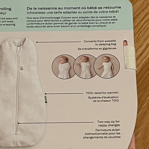 ErgoPouch Cocoon Swaddle Bag in Pink 0-3 Months - Picture 4 of 5